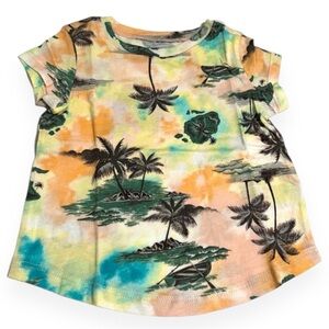 Old Navy 18-24m Tropical Sunset Tie Dye Shortsleeve Crew Neck Tshirt NWT